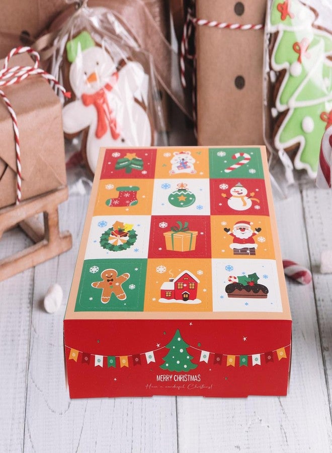 Baluue 5pcs Christmas Countdown Gift Boxes Compartments Holiday Treat Containers Empty Candy Storage for Party Favors and DIY Presents - Image 2